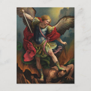 Tarjeta de plegaria de san Miguel Arcángel