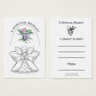 Tarjeta de plegaria espiritual de los niños de los