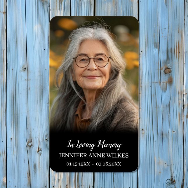 Tarjeta de plegaria funeraria Black Memorial Poem  (Subido por el creador)