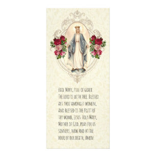 Tarjeta de plegaria funeraria católica Virgin Mary
