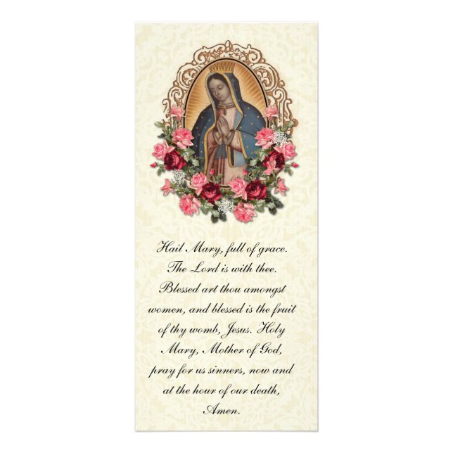 Tarjeta de plegaria funeraria católica Virgin Mary (Frente)