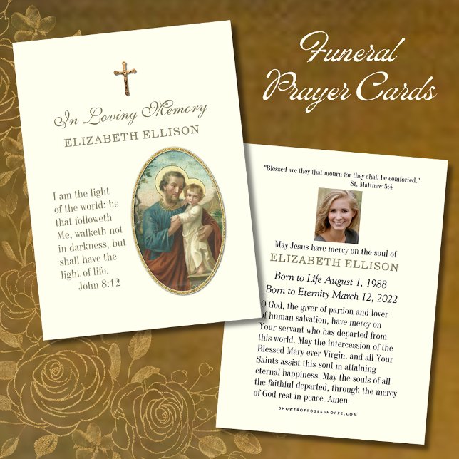 Tarjeta de plegaria funeraria Jesús St. Joseph Scr (Subido por el creador)