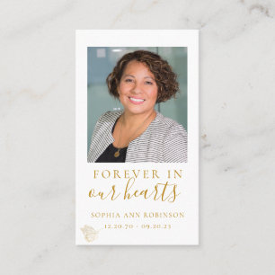 Tarjeta de plegaria funeraria simple de mariposa d