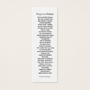 Tarjeta de plegaria Hecate (Hekate)
