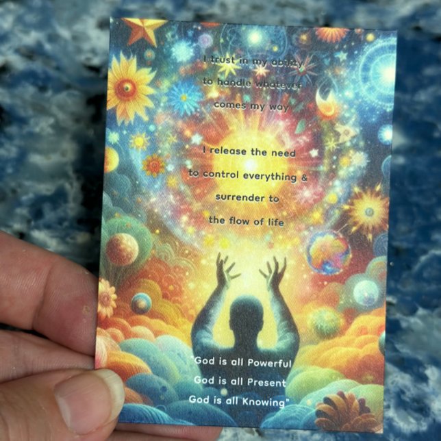 Tarjeta de plegaria para conmemoración de hongos/c (Prayer Card Bookmark for Funeral, Memorial or Celebration of Life)