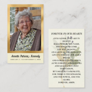 Tarjeta de plegaria para funerales de fotografía b