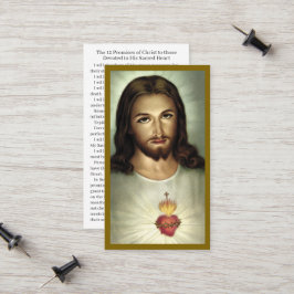 Tarjeta de plegaria para la devoción del corazón s