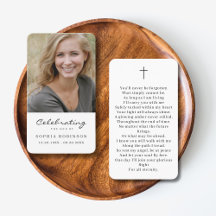 Tarjeta de plegaria simple de simpatía funeraria f