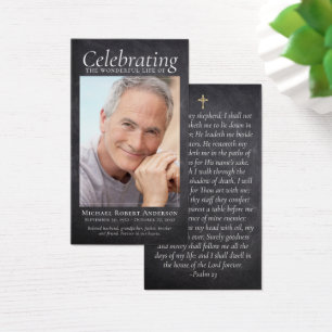 Tarjeta de plegarias conmemorativas de Slate Cross