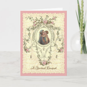 Tarjeta de plegarias espirituales de Bouquet Virgi