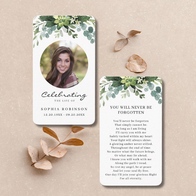 Tarjeta de plegarias florales para la celebración  (Subido por el creador)