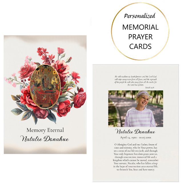 Tarjeta de plegarias funerales de fotos ortodoxas  (Subido por el creador)