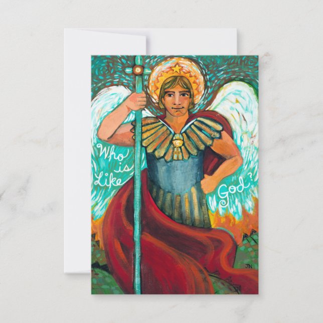 Tarjeta de plegarias St. Michael Archangel del per (Anverso)