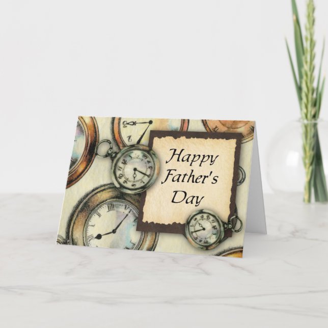 Tarjeta de Pocket Watch para el Día del Padre (Anverso)