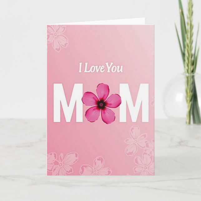 Tarjeta de Poder Floral Te Amo Mamá (Anverso)