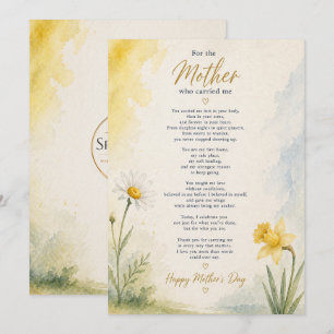Tarjeta de poema conmemorativo del Día de la Madre