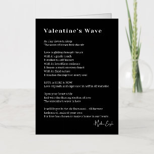 Tarjeta de poema de amor de San Valentín
