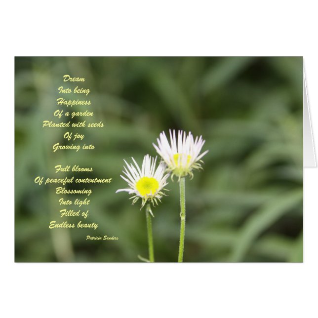 Tarjeta de poema de Beauty eterna (Anverso (Horizontal))