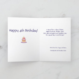 Tarjeta de poema de cumpleaños "3D" personalizada 