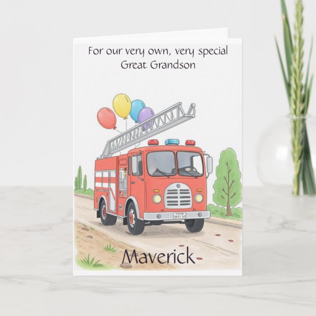 Tarjeta de poema de cumpleaños de gran nieto perso (Anverso)