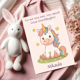 Tarjeta de poema de cumpleaños de la gran nieta pe