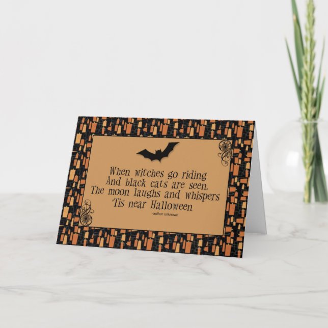 Tarjeta de poema de Halloween (Anverso)