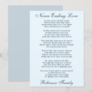 Tarjeta de poema de simpatía