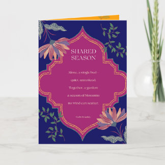 Tarjeta de poema de temporada compartida