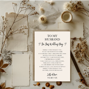Tarjeta de Poema Elegante en Blanco y Negro para M