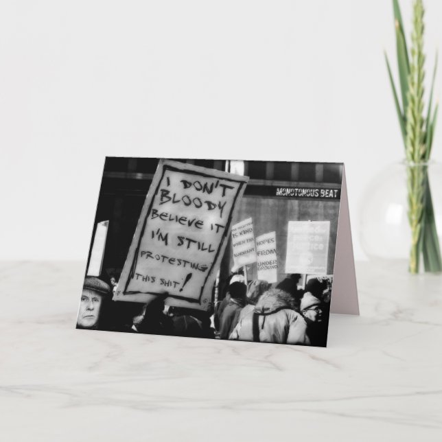 Tarjeta de poema Monotonous Beat B/W (Anverso)