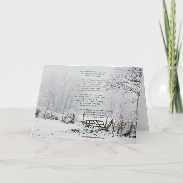 Tarjeta de poema para navidades (Anverso)