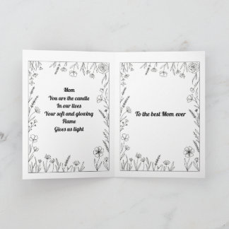 Tarjeta de poema personalizado para el Día de la M