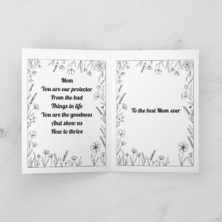 Tarjeta de poema personalizado para el Día de la M