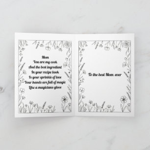 Tarjeta de poema personalizado para el Día de la M