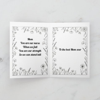 Tarjeta de poema personalizado para el Día de la M