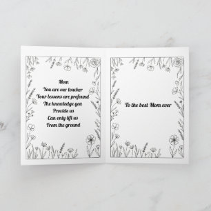 Tarjeta de poema personalizado para el Día de la M