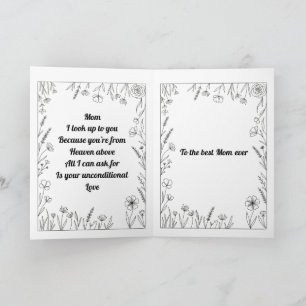 Tarjeta de poema personalizado para el Día de la M