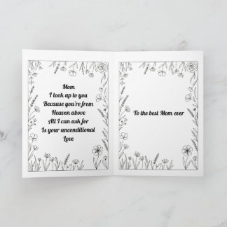 Tarjeta de poema personalizado para el Día de la M
