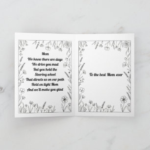 Tarjeta de poema personalizado para el Día de la M