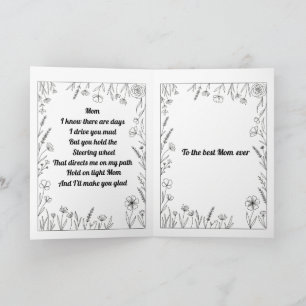 Tarjeta de poema personalizado para el Día de la M