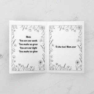 Tarjeta de poema personalizado y sincero para el D