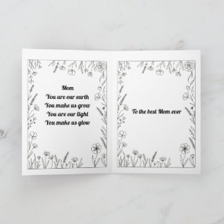 Tarjeta de poema personalizado y sincero para el D