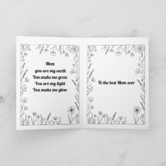 Tarjeta de poema personalizado y sincero para el D