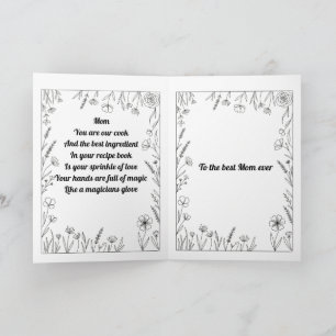 Tarjeta de poema personalizado y sincero para el D