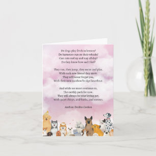Tarjeta de poesía de simpatía mascota