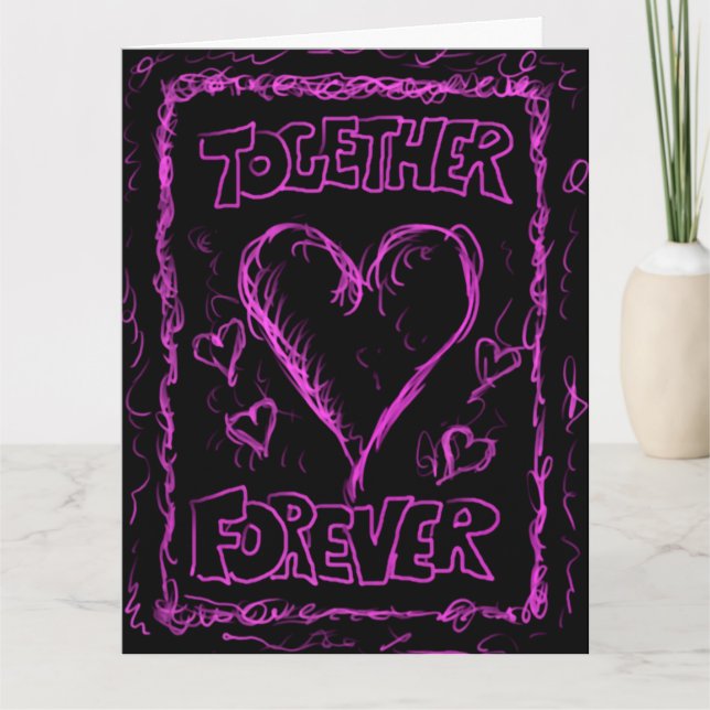 Tarjeta de poesía Jumbo Neon Pink "You Are the One (Anverso)