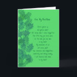 Tarjeta de poesía original Happy Birday Brother<br><div class="desc">Feliz cumpleaños hermano poesía original tarjeta de saludo con hojas</div>