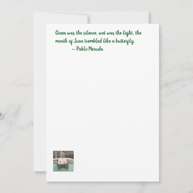 Tarjeta de poesía Rainforest (Reverso)