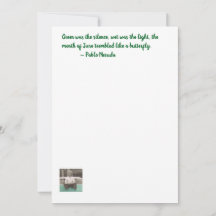 Tarjeta de poesía Rainforest