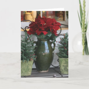 Tarjeta de Poinsetta del navidad
